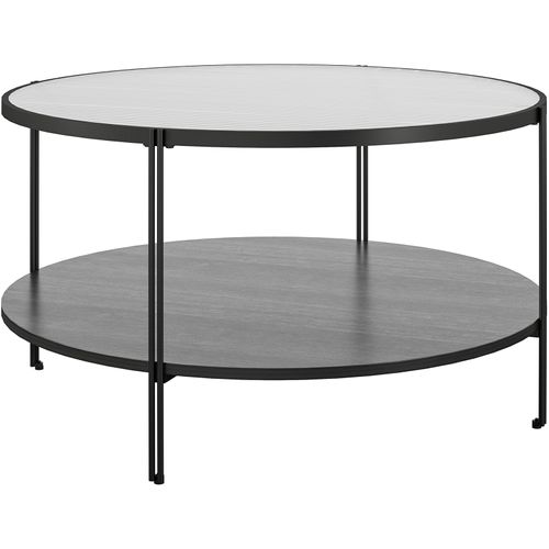 Wainwright - Table Basse En Verre Noir/effet Bois