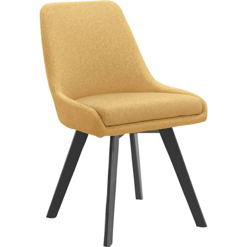 Rudi2-chaise De Salle à Manger 2 Pack Mustard Woolfabric