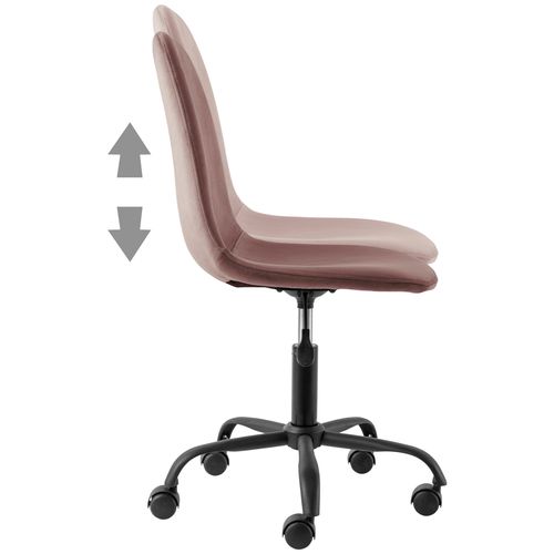 Milano-chaise De Bureau En Velours Rose