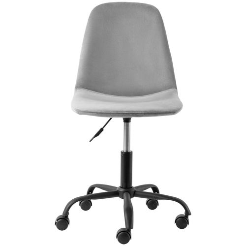 Milano-chaise De Bureau En Velours Gris Clair