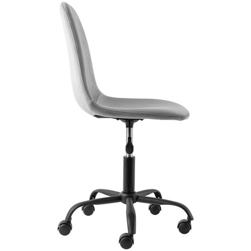 Milano-chaise De Bureau En Velours Gris Clair