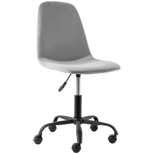 Milano-chaise De Bureau En Velours Gris Clair