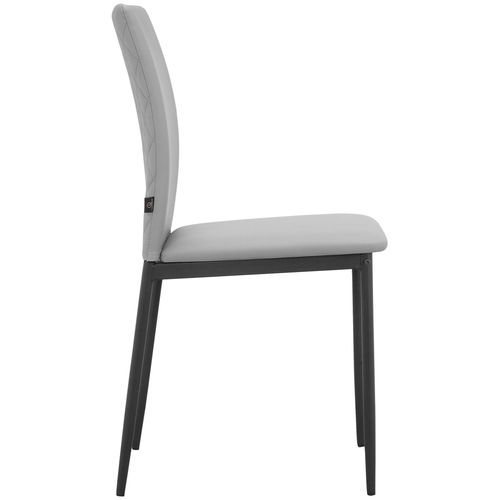 Pavia-chaise De Salle à Manger 4 Pack En Pu Gris Clair