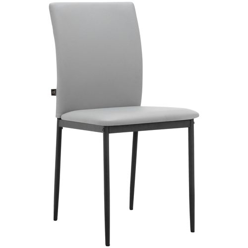 Pavia-chaise De Salle à Manger 4 Pack En Pu Gris Clair