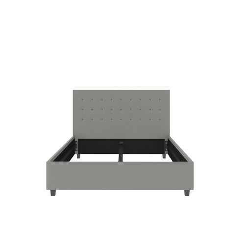 Emily-lit En Tissu Gris Clair 140x200