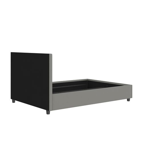 Emily-lit En Tissu Gris Clair 140x200