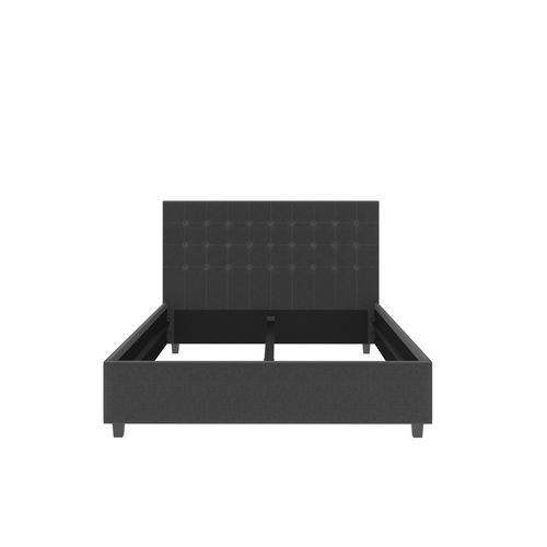 Emily-lit En Tissu Anthracite 140x200