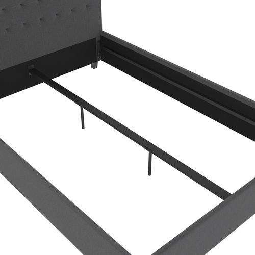 Emily-lit En Tissu Anthracite 140x200