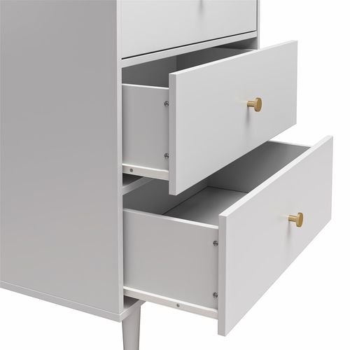 Elizabeth - Commode à 5 Tiroirs En Gris