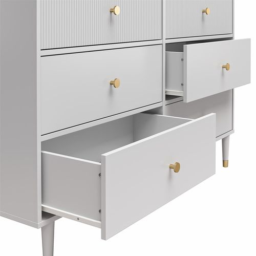 Elizabeth - Buffet Avec 3+3 Tiroirs En Gris Clair