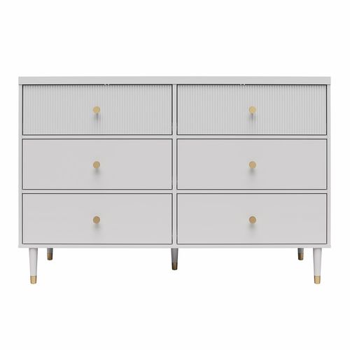 Elizabeth - Buffet Avec 3+3 Tiroirs En Gris Clair