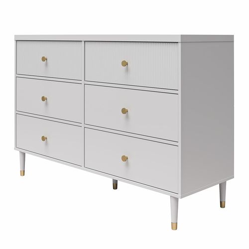 Elizabeth - Buffet Avec 3+3 Tiroirs En Gris Clair