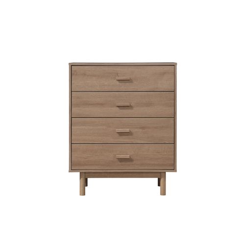 Melanie - Commode Avec 4 Tiroirs En Effet Chêne