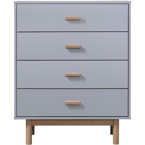 Melanie - Commode à 4 Tiroirs En Mélaminé Chêne Gris