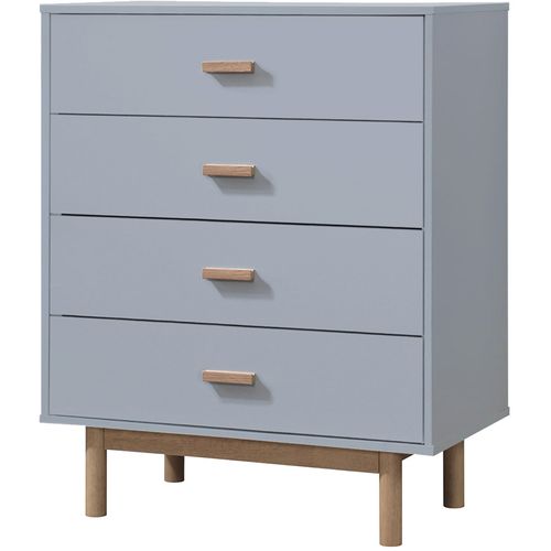 Melanie - Commode à 4 Tiroirs En Mélaminé Chêne Gris