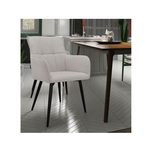 Zaria2-lot De 2 Fauteuils En Tissue Creme