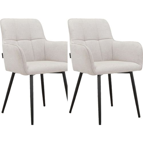 Zaria2-lot De 2 Fauteuils En Tissue Creme