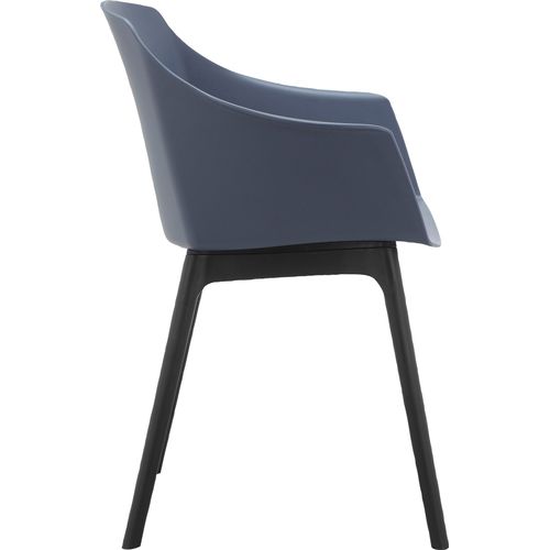 Bora-lot De 2 Chaises De Salle à Manger En Plastique Bleu