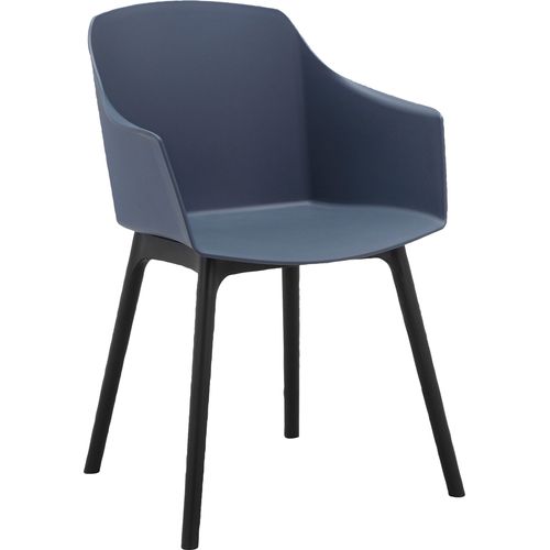 Bora-lot De 2 Chaises De Salle à Manger En Plastique Bleu