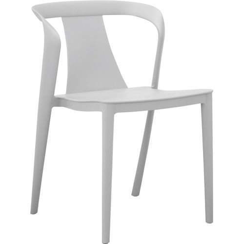 Aviva-chaise De Salle à Manger 2 Pack En Plastique Gris Clair