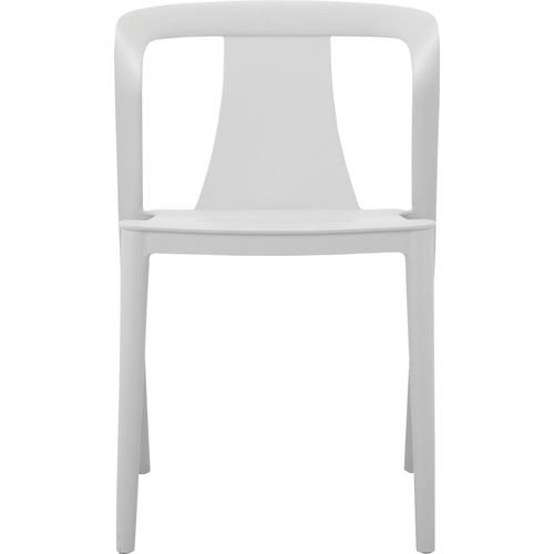 Aviva-chaise De Salle à Manger 2 Pack En Plastique Gris Clair