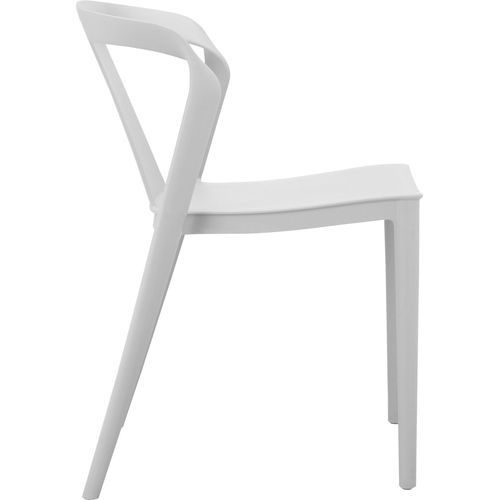 Aviva-chaise De Salle à Manger 2 Pack En Plastique Gris Clair