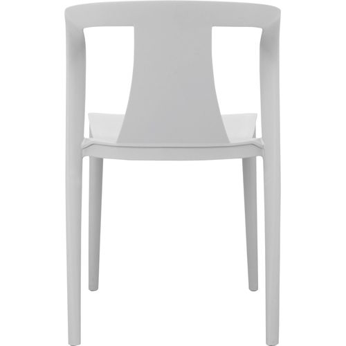 Aviva-chaise De Salle à Manger 2 Pack En Plastique Gris Clair