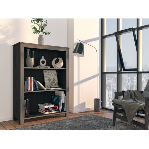 Pivo - Bibliothèque Avec 2 Étagères En Pin Marron Foncé