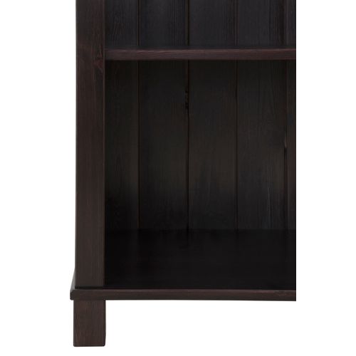 Pivo - Bibliothèque Avec 2 Étagères En Pin Marron Foncé