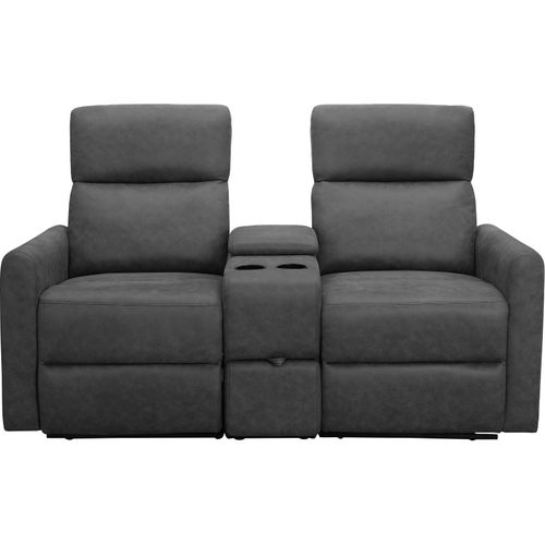Dacoulas - Fauteuil De Relaxation Double En Tissu Anthracite