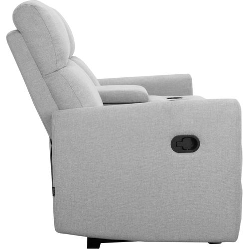 Dacoulas - Fauteuil De Relaxation Double En Tissu Gris Clair