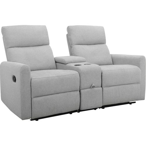 Dacoulas - Fauteuil De Relaxation Double En Tissu Gris Clair