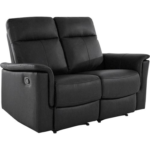 Southbrook-canapé 2 Places Manuel En Cuir Noir/pu