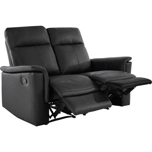 Southbrook-canapé 2 Places Manuel En Cuir Noir/pu