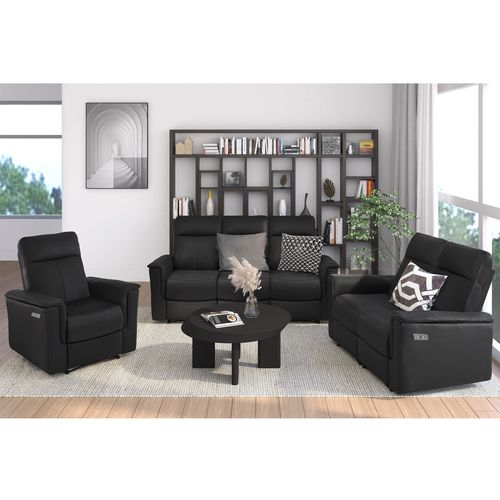 Southbrook-fauteuil Inclinable Électrique Noir Lea/pu