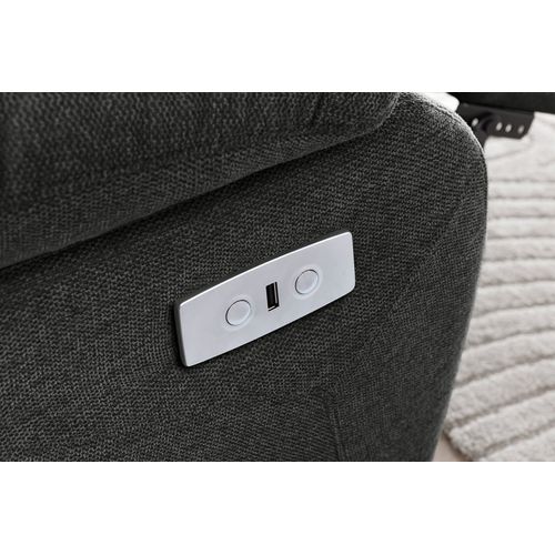 Lannilis-canapé 2 Places Électrique Anthracite/tissu Sunday