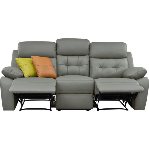 Lannilis-canapé 3 Places Avec Fonction Électrique En Pu Gris Clair