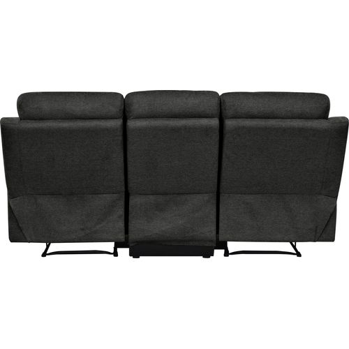 Lannilis-canapé 3 Places Avec Fonction Électrique En Tissu Anthracite