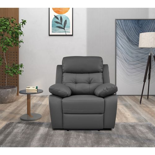 Lannilis-fauteuil Inclinable Manuel Gris Pu