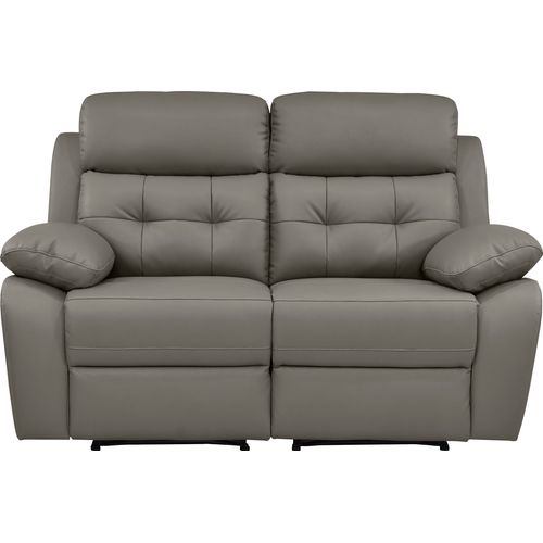 Lannilis-canapé 2 Places Avec Fonction Manuelle En Pu Gris Clair