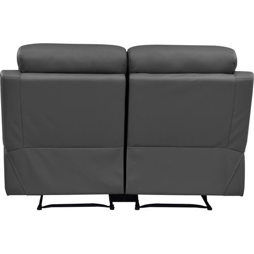 Lannilis-canapé 2 Places Avec Fonction Manuelle En Pu Gris