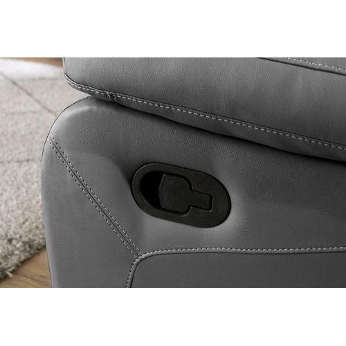 Lannilis-canapé 2 Places Avec Fonction Manuelle En Pu Gris