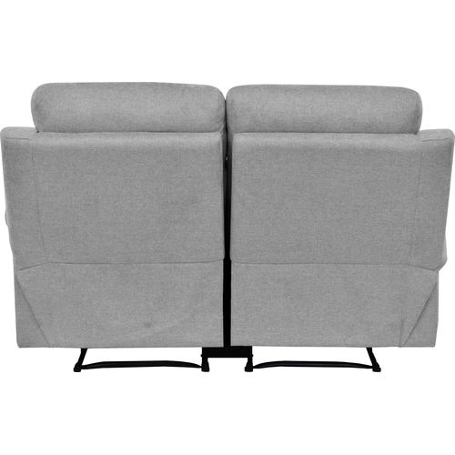 Lannilis-canapé 2 Places Avec Fonction Manuelle En Tissu Gris Clair