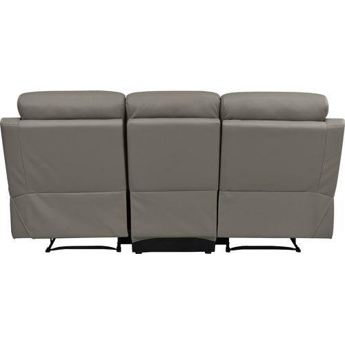 Lannilis-canapé 3 Places Avec Fonction Manuelle En Pu Gris Clair