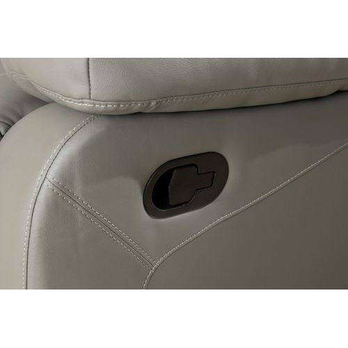 Lannilis-canapé 3 Places Avec Fonction Manuelle En Pu Gris Clair