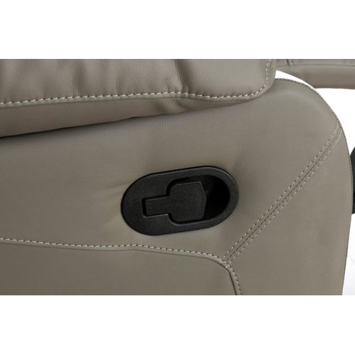 Lannilis-canapé 3 Places Avec Fonction Manuelle En Pu Gris Clair