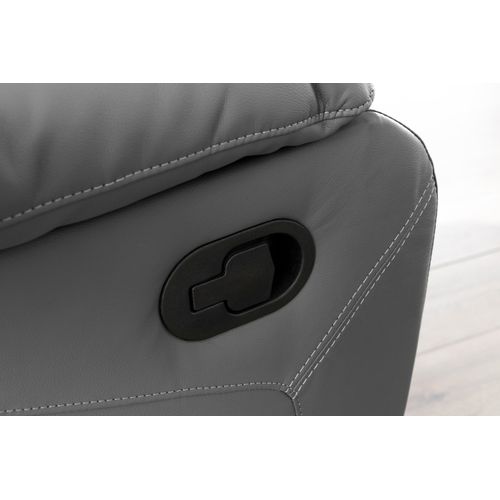 Lannilis-canapé 3 Places Avec Fonction Manuelle En Pu Gris