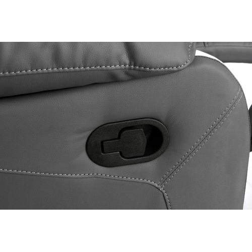 Lannilis-canapé 3 Places Avec Fonction Manuelle En Pu Gris