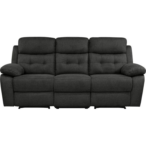 Lannilis-canapé 3 Places Avec Fonction Manuelle En Tissu Anthracite