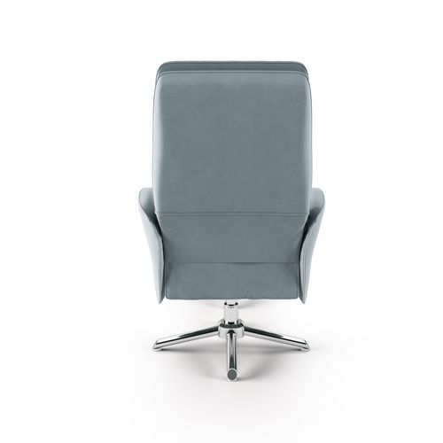 Belding-fauteuil Inclinable Avec Repose-pieds En Pu Gris